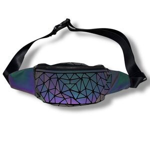 Luminesk Moon Holographic Fanny Pack Iridescent Festival Rave Bag
